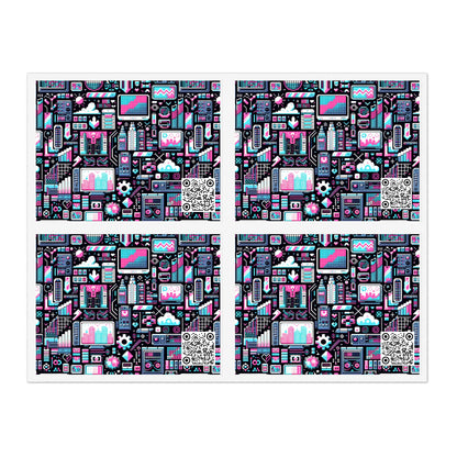 Digital Rebellion Youthful Streetwear with a Rebellious Digital Twist Sticker Sheet - 8404 Design-71