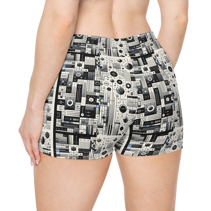 Digital Minimalism Minimalist Tech Women's Shorts - 8404 Design-66