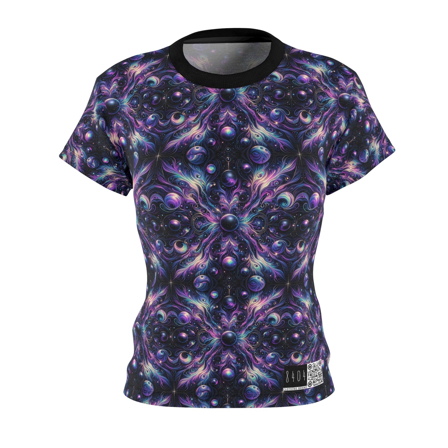 Galactic Hues Tech-Forward Cosmic Fusion Women's Cut & Sew Tee - 8404 Design-41