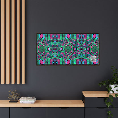 Digital Glitch Vibes Tech-Inspired Streetwear Matte Canvas, Framed (multi-Color) - 8404 Design-71 B