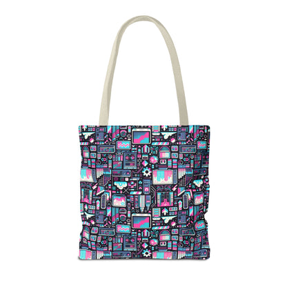 Digital Rebellion Youthful Streetwear with a Rebellious Digital Twist Tote Bag - 8404 Design-71