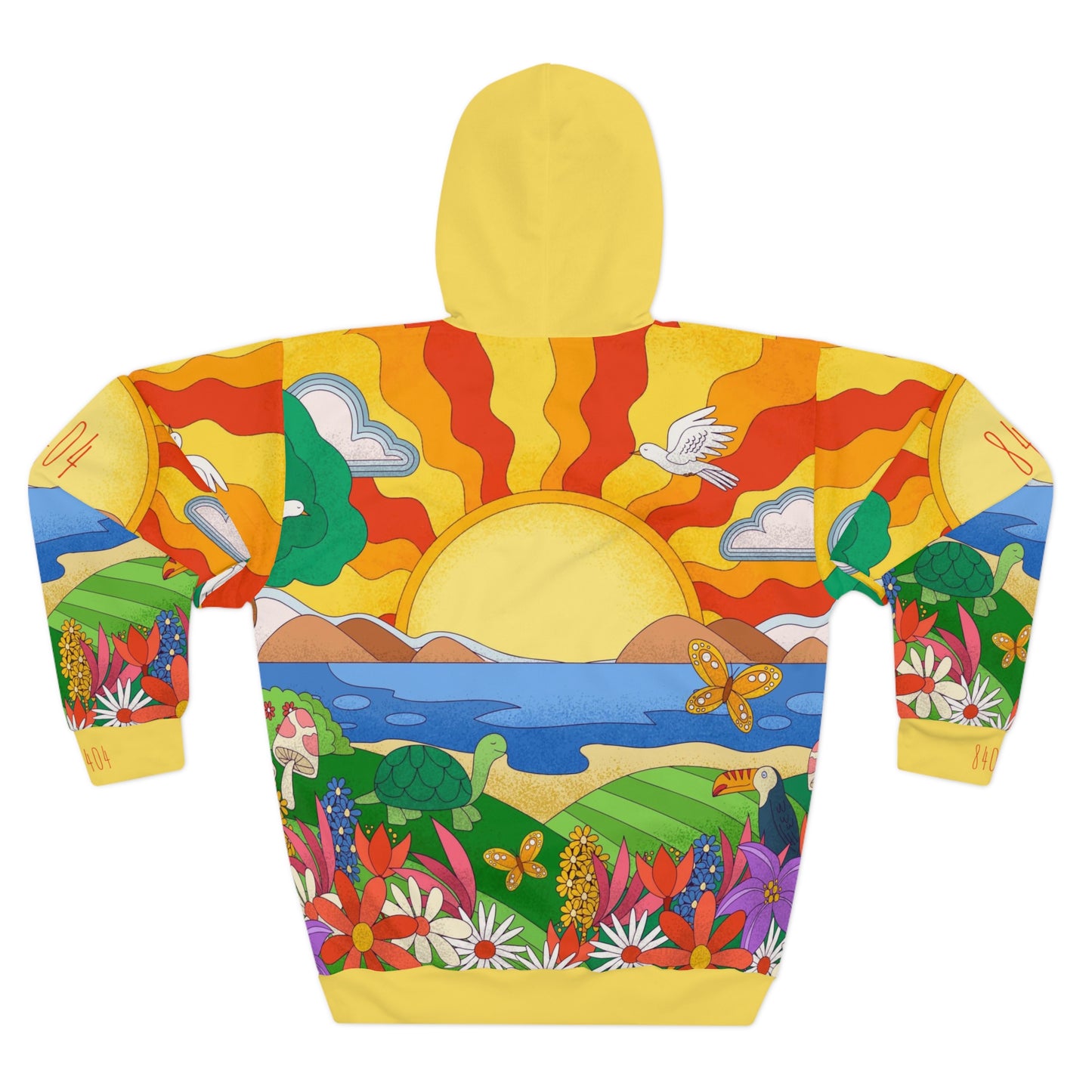 8404's Unisex Adult "A Trip to the Sunset in Yellow" Fashion Pullover Hoodie