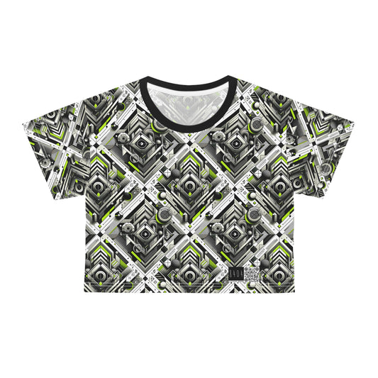 Elevated Sporty Tech Tech-Forward Streetwear Crop Tee - 8404 Design-70