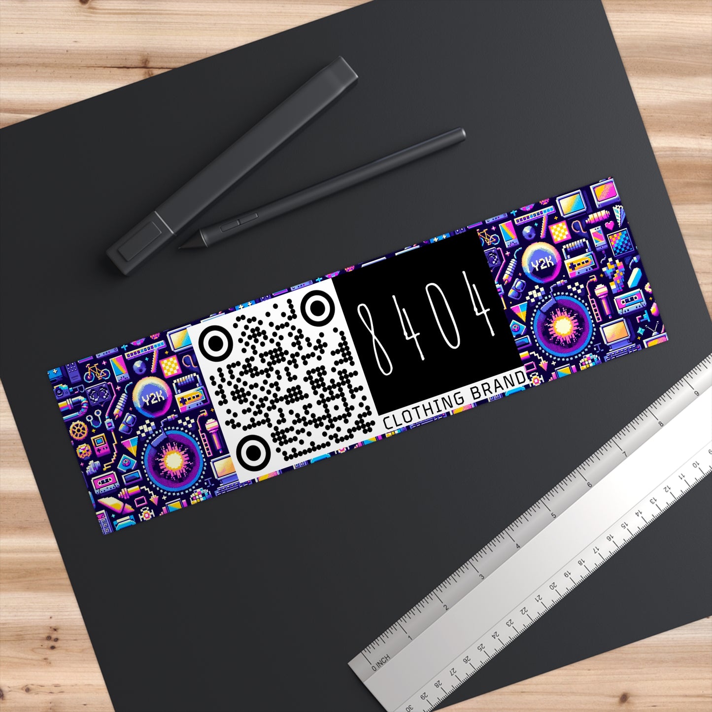Digital Nostalgia Modern Retro Fusion Bumper Sticker - 8404 Design-64