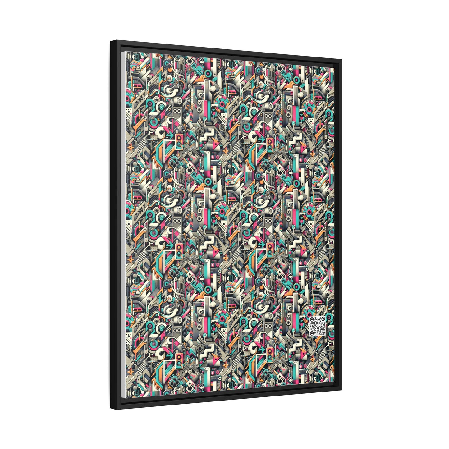 Digital Street Art Urban Street Style Matte Canvas, Framed (multi-color) - 8404 Design-74 A