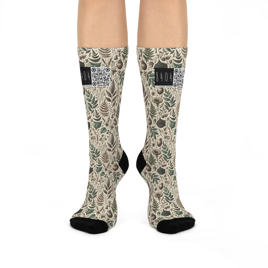 Sustainable Streetwear Modern Eco-Conscious Cushioned Crew Socks - 8404 Design-57