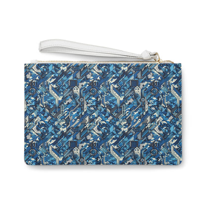Tech Urban Camo Tech-Forward Streetwear With a Futuristic Military Edge Clutch Bag - 8404 Design-39