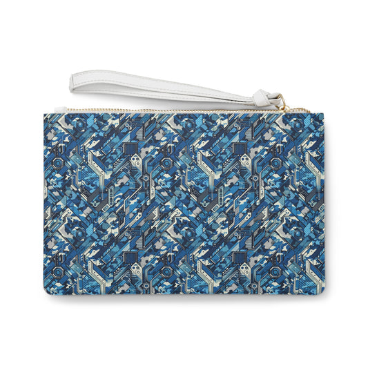 Tech Urban Camo Tech-Forward Streetwear With a Futuristic Military Edge Clutch Bag - 8404 Design-39
