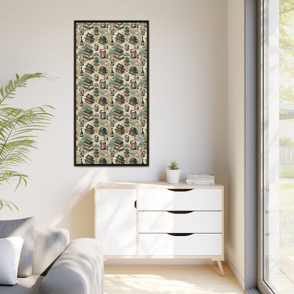 Cultural Artisanal Fusion Contemporary Cultural Elegance Matte Canvas, Framed (multi-Color) - 8404 Design-68 B