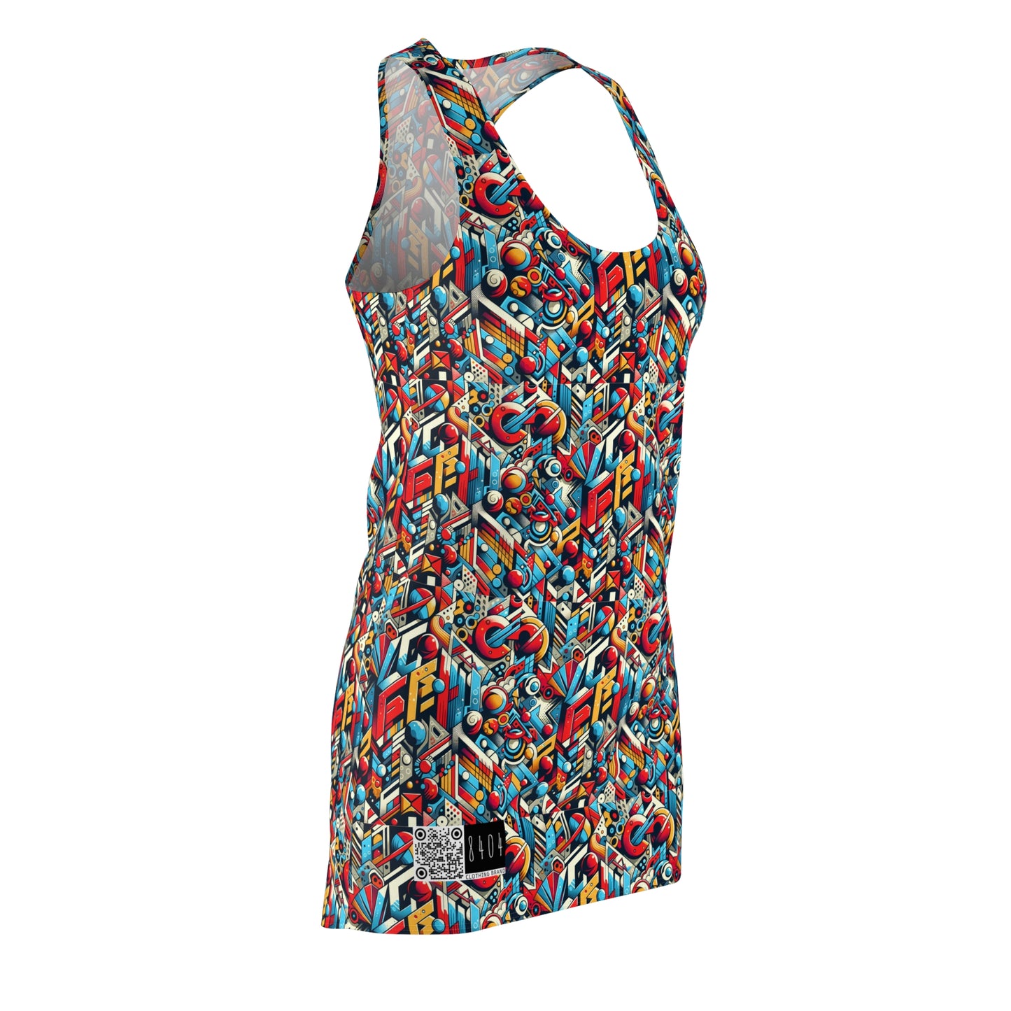 Neo-Traditional Street Art Modern Street Art Fusion Women's Cut & Sew Racerback Dress - 8404 Design-67