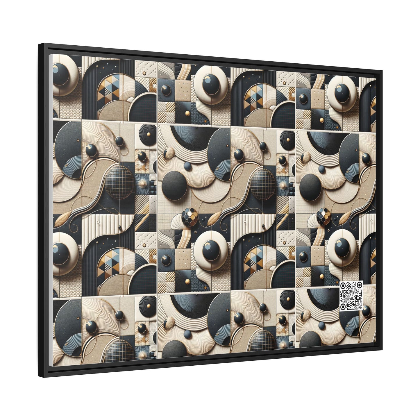 Tech-forward Luxe Streetwear Tech Luxe Fusion Matte Canvas, Framed (multi-color) - 8404 Design-71 A