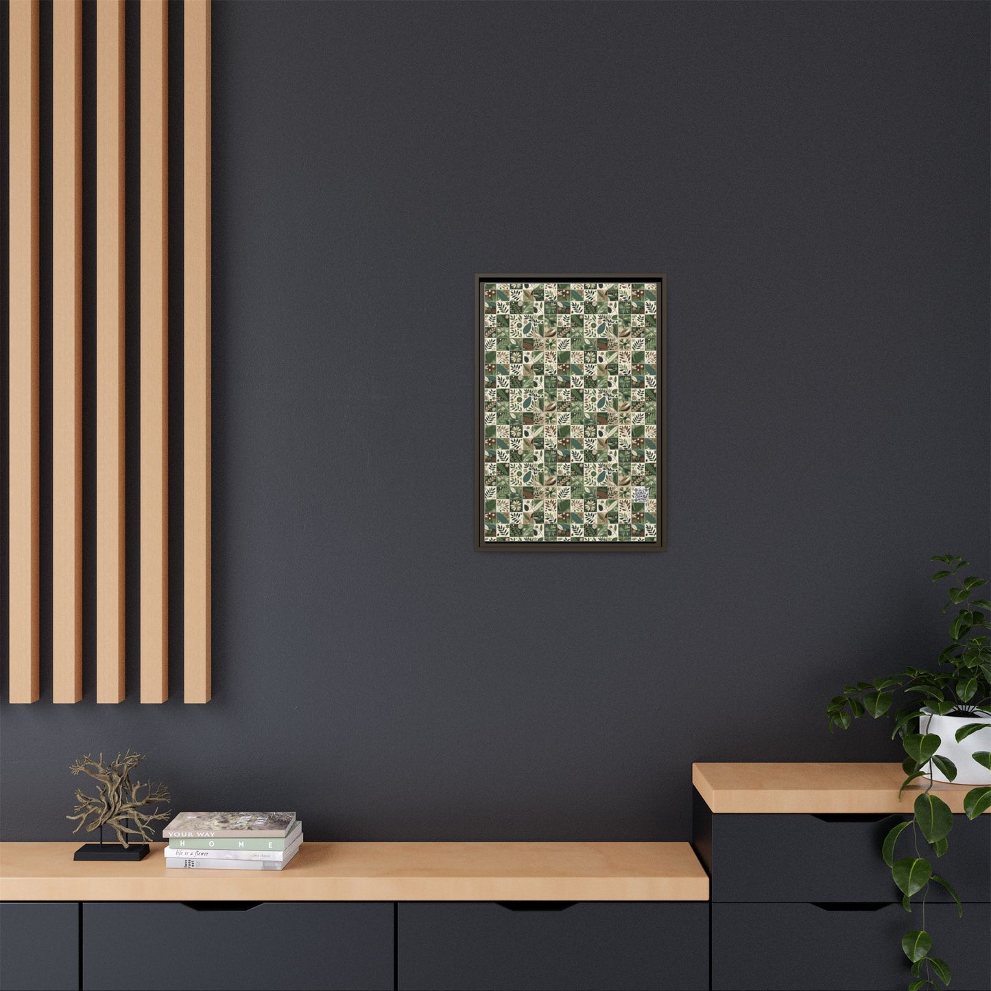 Streetwear Sustainability Environmentally Conscious Streetwear with a Natural Aesthetic Matte Canvas, Framed (multi-color) - 8404 Design-57 B