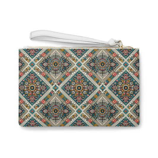 Cultural Fusion Tech Blend of Cultural Heritage With Tech-Inspired Elements Clutch Bag - 8404 Design-64
