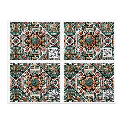 Cultural Fusion Tech Blend of Cultural Heritage With Tech-Inspired Elements Sticker Sheets - 8404 Design-74