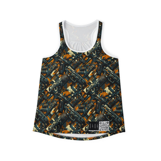 Digital Punk Futuristic Grunge Women's Tank Top - 8404 Design-47