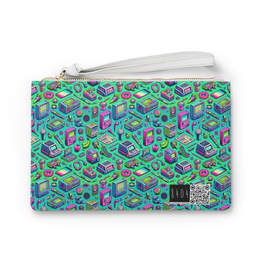 Y2k Revival Nostalgic Futurism Clutch Bag - 8404 Design-48
