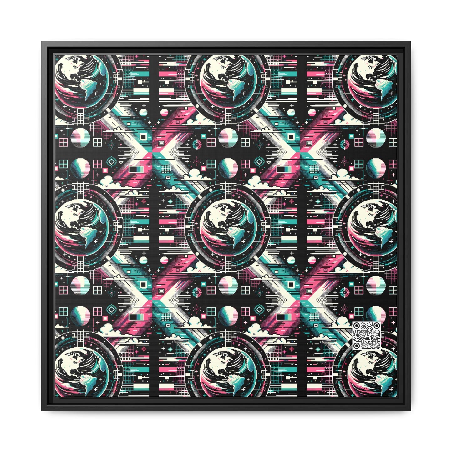 Digital Artistry Digital-native Streetwear Matte Canvas, Framed (multi-color) - 8404 Design-62 A