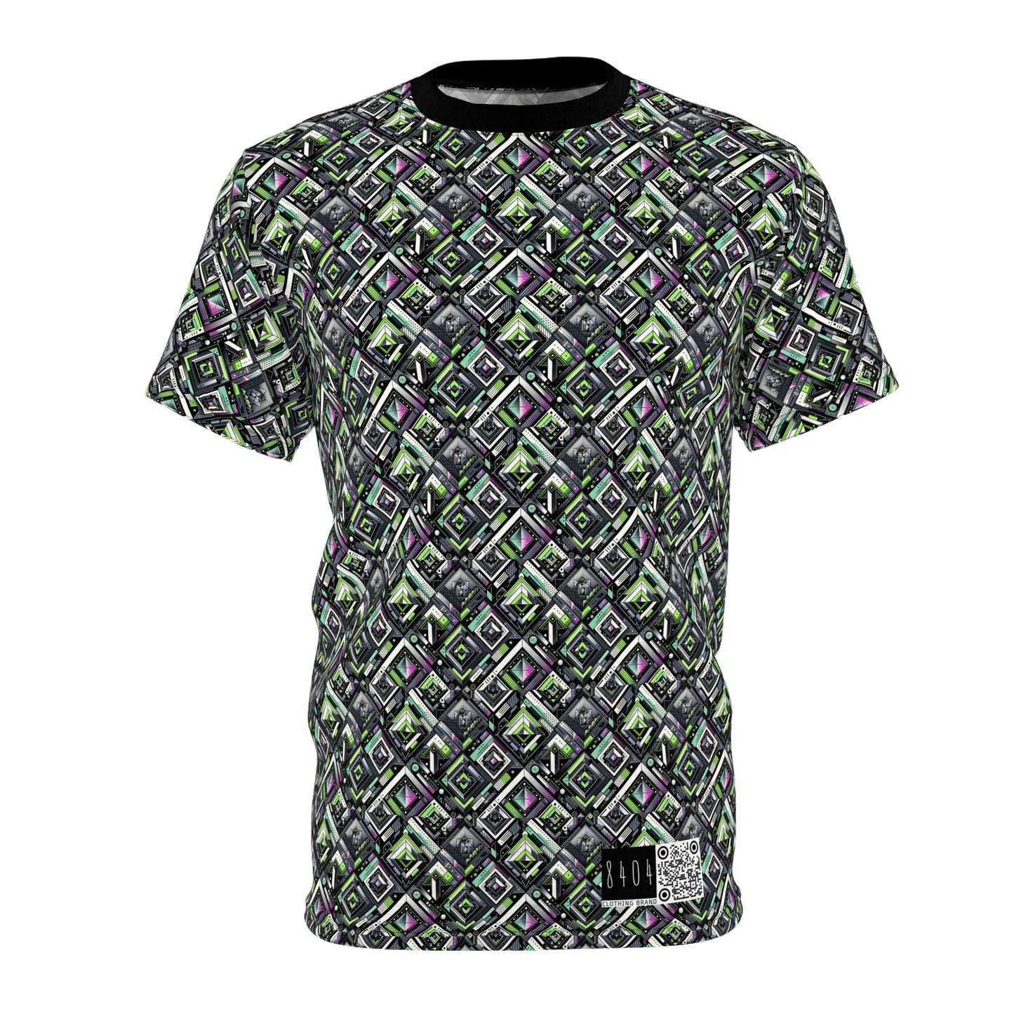 Retro Futurism Graphics Tech-Forward Streetwear Unisex Cut & Sew Tee - 8404 Design-48