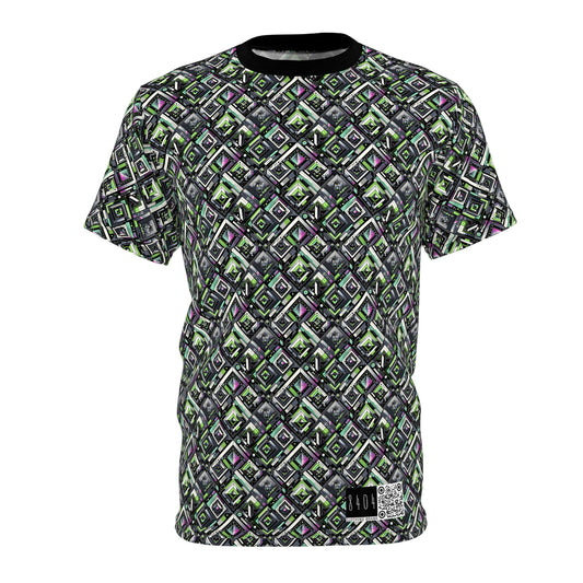 Retro Futurism Graphics Tech-Forward Streetwear Unisex Cut & Sew Tee - 8404 Design-48