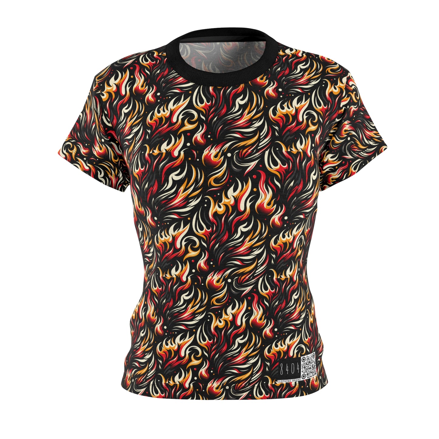 Fire & Flames Bold Streetwear Statement Women's Cut & Sew Tee - 8404 Design-60