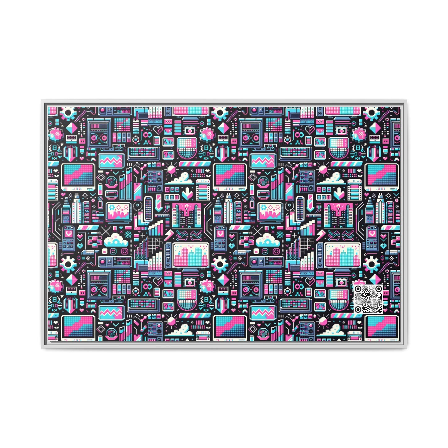 Digital Rebellion Youthful Streetwear with a Rebellious Digital Twist Matte Canvas, Framed (multi-color) - 8404 Design-71 A