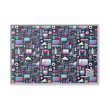 Digital Rebellion Youthful Streetwear with a Rebellious Digital Twist Matte Canvas, Framed (multi-color) - 8404 Design-71 A