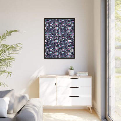 Digital Rebellion Youthful Streetwear with a Rebellious Digital Twist Matte Canvas, Framed (multi-color) - 8404 Design-71 A
