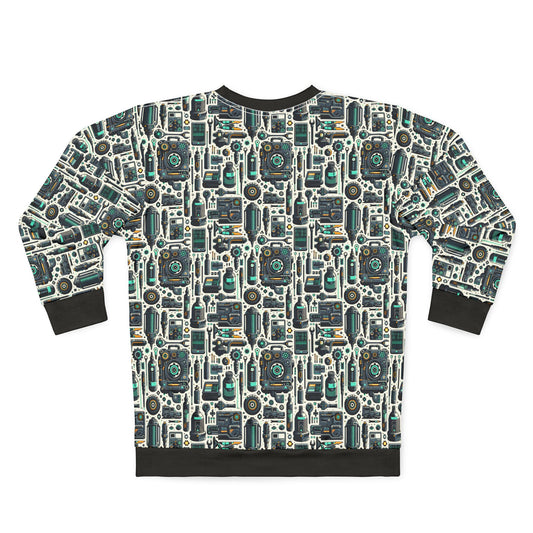Tech Utility Fusion Modern Tech Streetwear Sweatshirt - 8404 Design-53