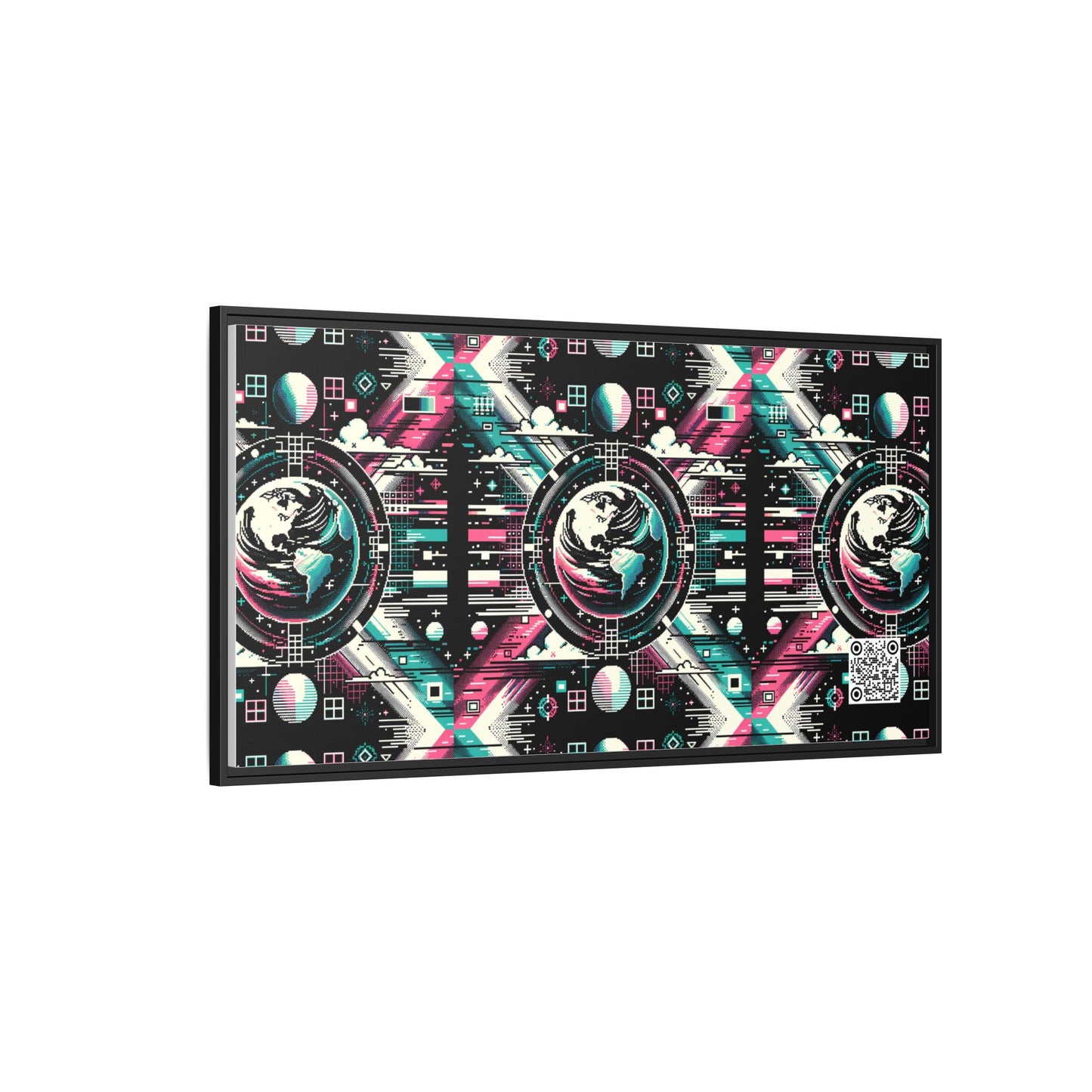 Digital Artistry Digital-native Streetwear Matte Canvas, Framed (multi-color) - 8404 Design-62 B