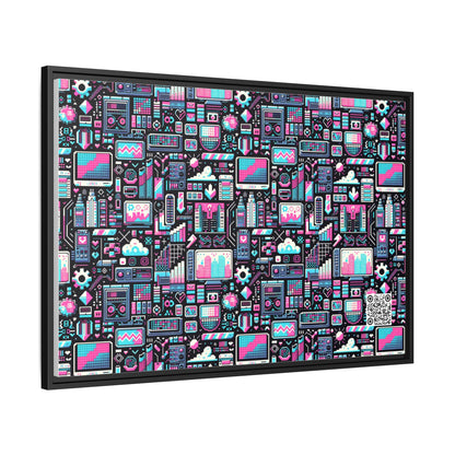 Digital Rebellion Youthful Streetwear with a Rebellious Digital Twist Matte Canvas, Framed (multi-color) - 8404 Design-71 A