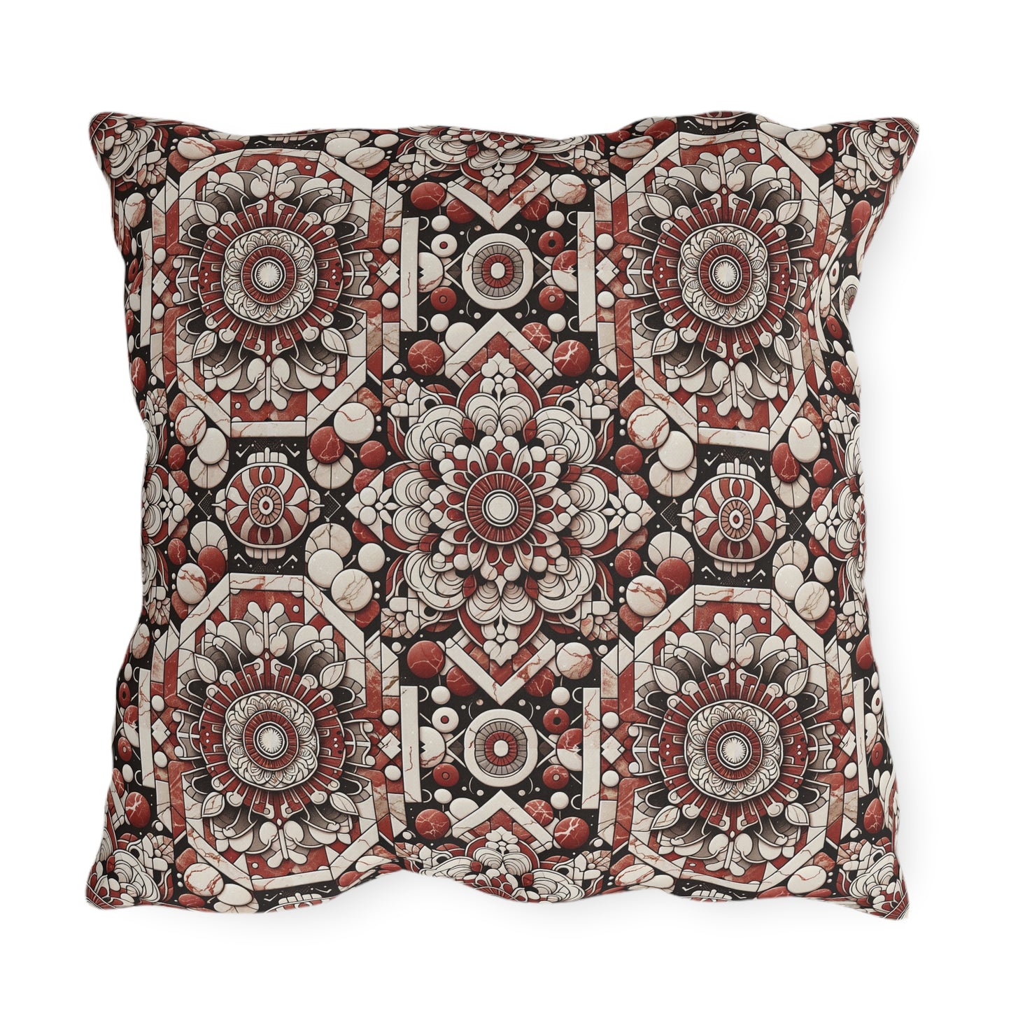 Neo Jomon Sculptural Aesthetics Artisanal Streetwear Outdoor Pillow - 8404 Design-55