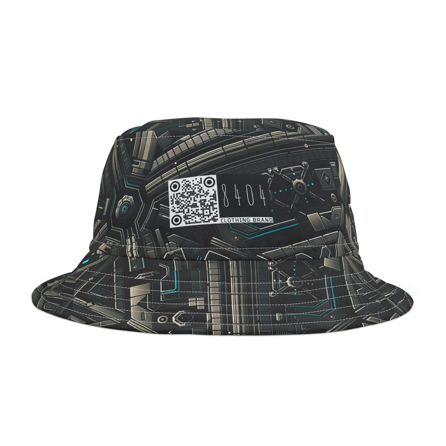Tech Noir Futuristic Tech Aesthetic with a Dark Twist Bucket Hat - 8404 Design-59