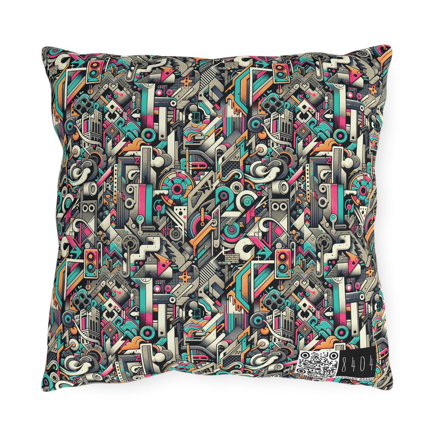 Digital Street Art Urban Street Style Outdoor Pillow - 8404 Design-74