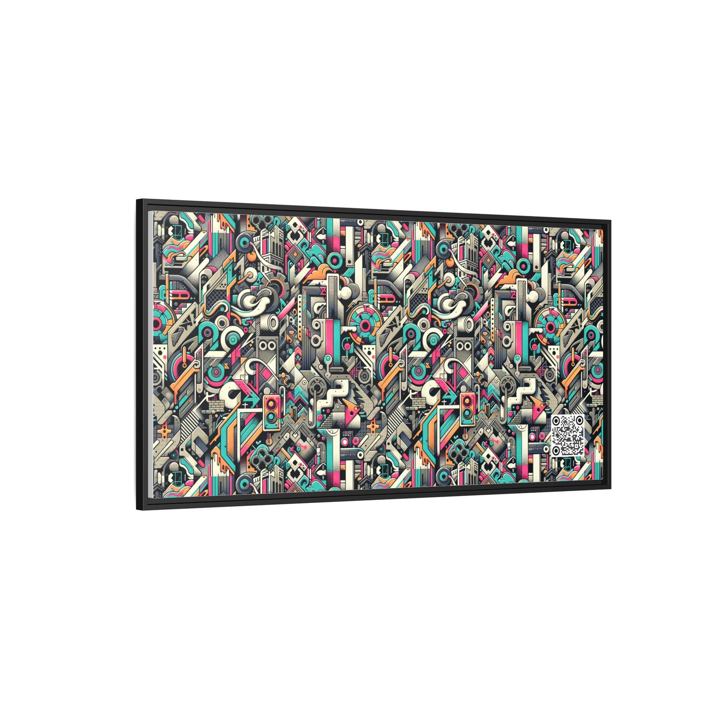 Digital Street Art Urban Street Style Matte Canvas, Framed (multi-color) - 8404 Design-74 B