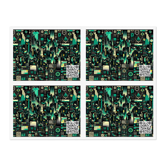 Digital Dystopia Tech Noir Sticker Sheets - 8404 Design-63