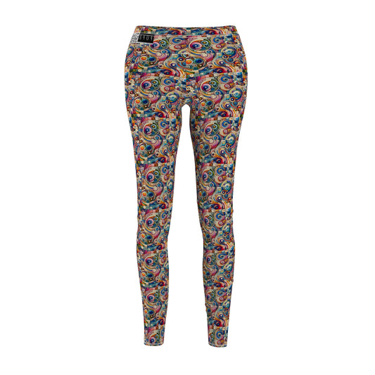 Digital Artistic Expression Artistic Streetwear Women's Cut & Sew Casual Leggings - 8404 Design-49