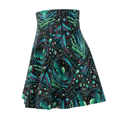 Digital Adventure Graphics Digital Explorer Women's Skater Skirt - 8404 Design-59