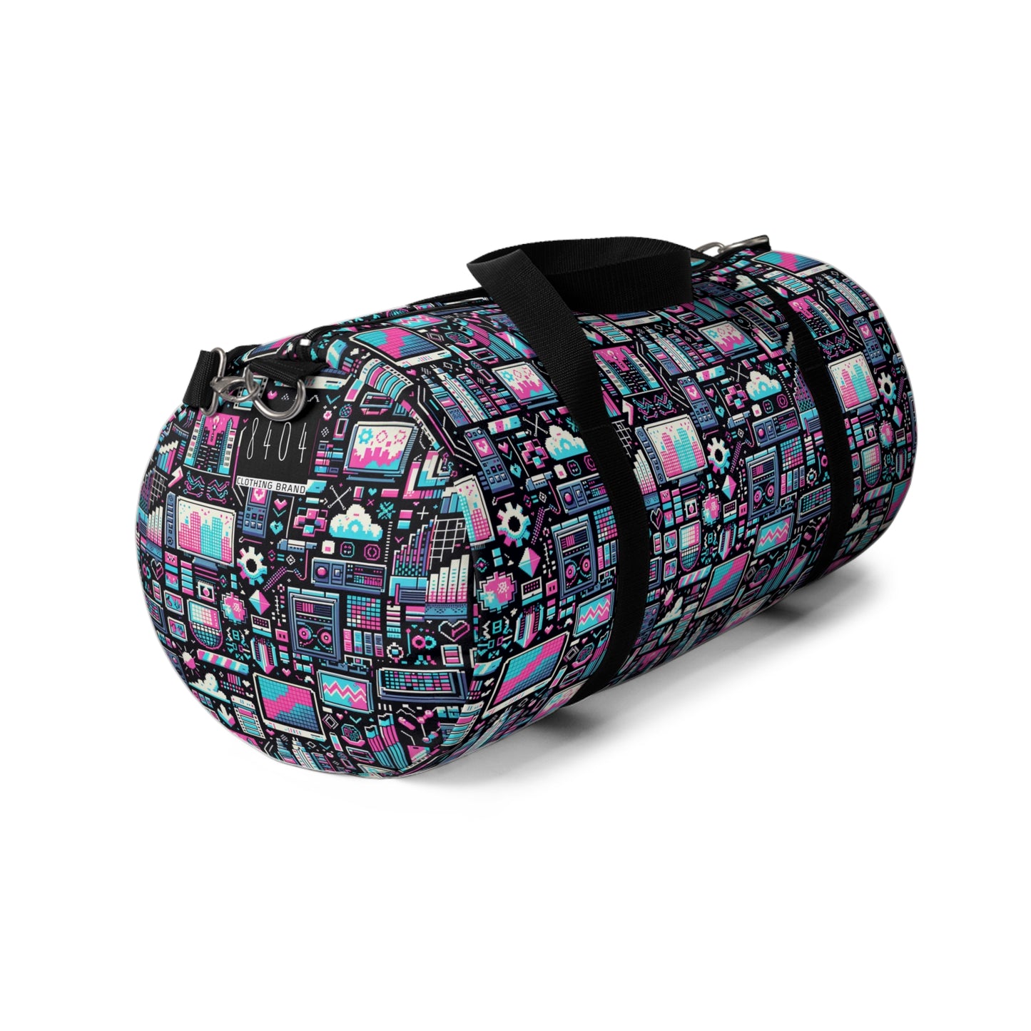 Digital Rebellion Youthful Streetwear with a Rebellious Digital Twist Duffel Bag - 8404 Design-71
