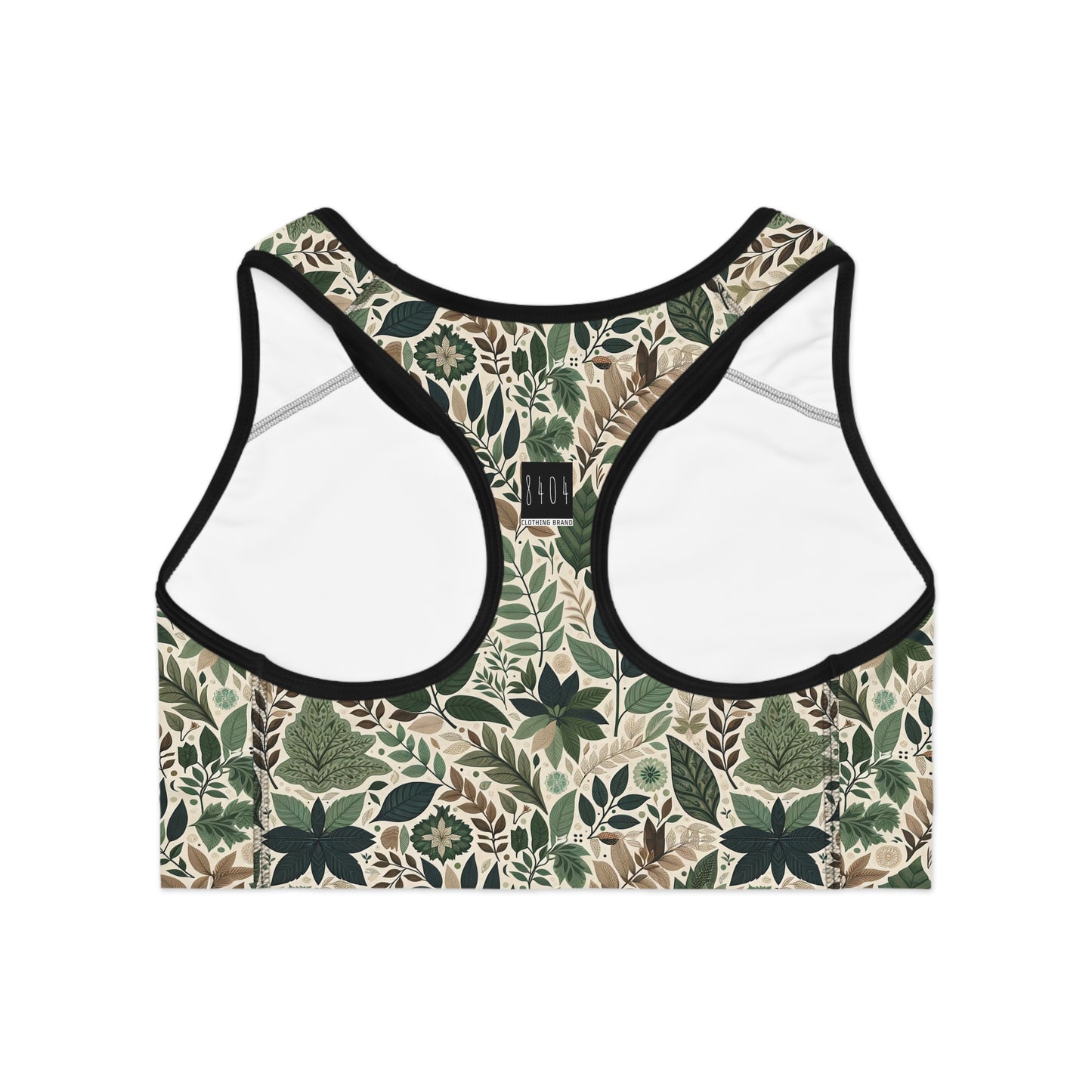 Streetwear Sustainability Environmentally Conscious Streetwear with a Natural Aesthetic Sports Bra - 8404 Design-57