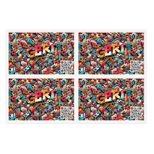 Neo-Traditional Street Art Modern Street Art Fusion Sticker Sheets - 8404 Design-58