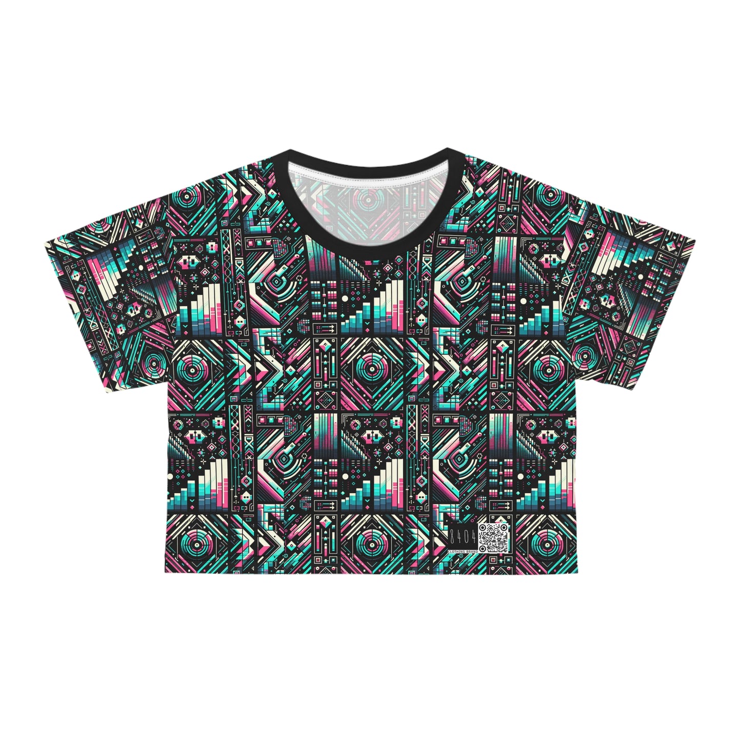 Digital Artistry Digital-native Streetwear Crop Tee - 8404 Design-60