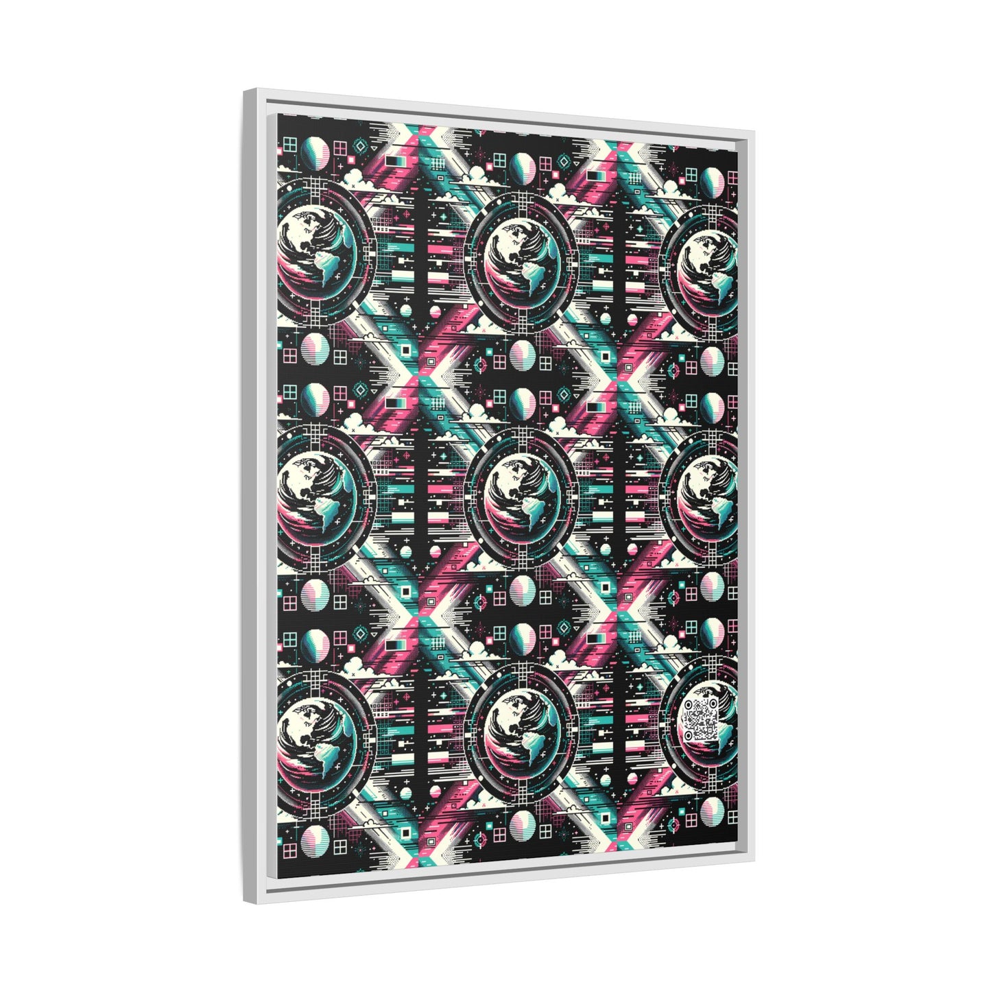 Digital Artistry Digital-native Streetwear Matte Canvas, Framed (multi-color) - 8404 Design-62 A