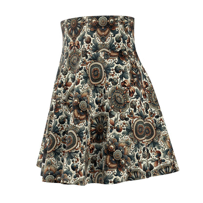 Neo-Dandyism Modern Dandy Streetwear Women's Skater Skirt - 8404 Design-51