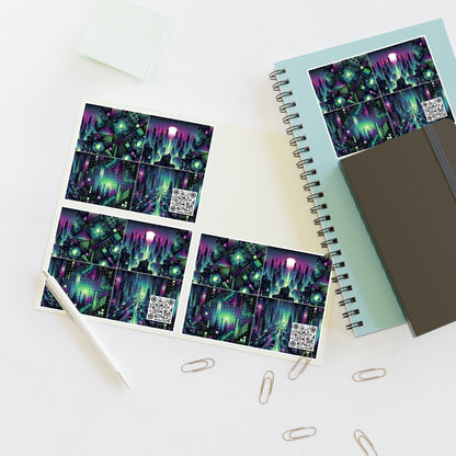 Tech Noir Aesthetics Tech-Forward Urban Dystopia Sticker Sheets - 8404 Design-54
