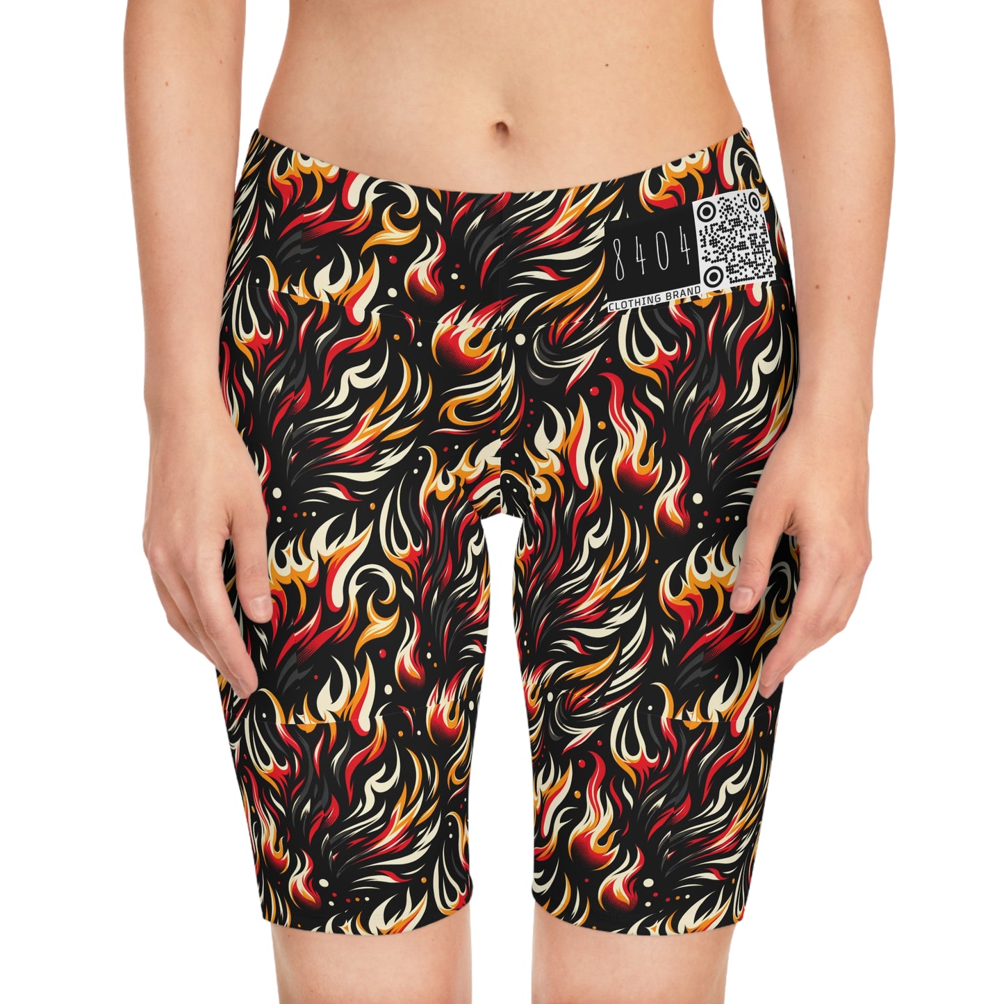 Fire & Flames Bold Streetwear Statement Women's Bike Shorts - 8404 Design-60