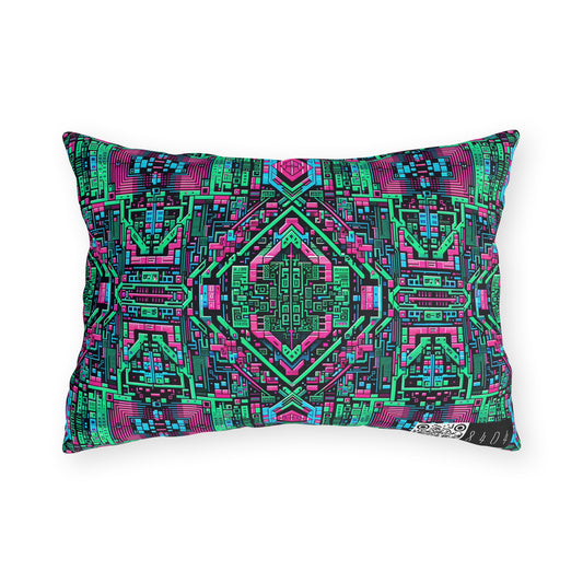 Digital Glitch Vibes Tech-Inspired Streetwear Outdoor Pillow - 8404 Design-71