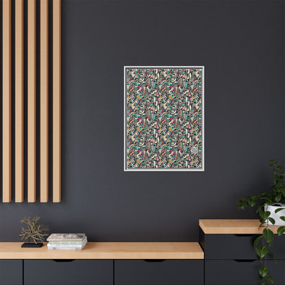 Digital Street Art Urban Street Style Matte Canvas, Framed (multi-color) - 8404 Design-74 A