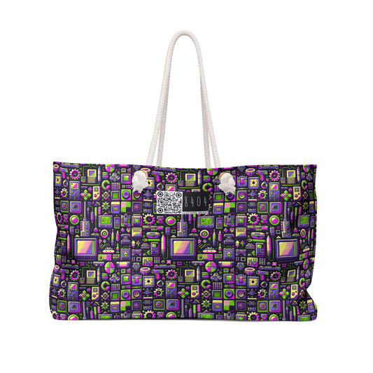 Digital Nostalgia Remix Modern Vintage Fusion Weekender Bag - 8404 Design-67