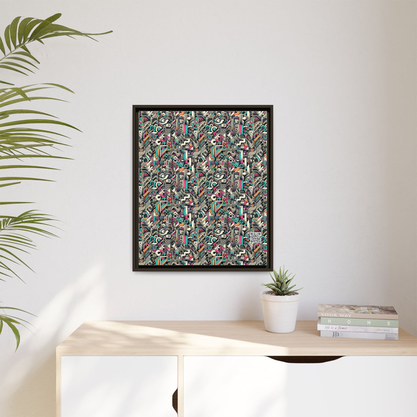 Digital Street Art Urban Street Style Matte Canvas, Framed (multi-color) - 8404 Design-74 B