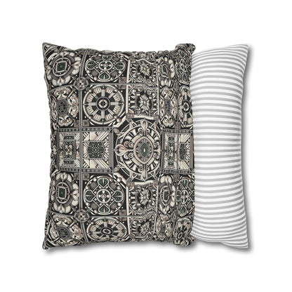 Cyber Garden Party Tech Garden Extravaganza Spun Polyester Square Pillowcase - 8404 Design-45